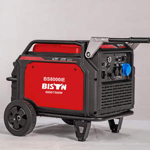 Générateur d'électricité portable silencieux à essence <span class=keywords><strong>BISON</strong></span> avec inverseur, démarrage électrique 24V DC, 220V, 16Hp, <span class=keywords><strong>6</strong></span>.8Kva, 6800W, haute efficacité, réservoir de carburant 25L - Product Image 2