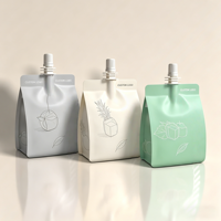 Pochettes souples personnalisées réutilisables et recyclables avec bec verseur pour lait, gelée, huile d'olive