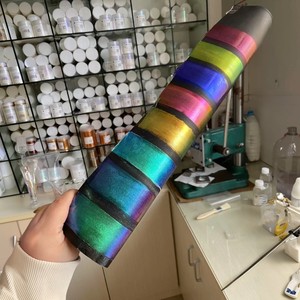 Bột vàng son môi nhựa dạ quang sắc tố mica sơn Tắc Kè Hoa Oxit sắt màu Đỏ Pr-790 công viên nhựa đường lân quang - Product Image 3