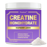 Complément nutritionnel sportif végétalien sans sucre, marque privée OEM, saveur framboise-citron, créatine monohydrate micronisée en poudre