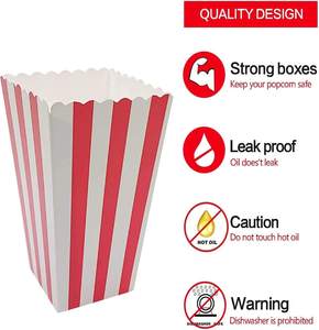 Bolsas de palomitas de maíz de gran capacidad, tazones, recipientes y tazas, suministros de noche de cine, caja de palomitas de maíz de 85oz, caja de cubo de palomitas de maíz resistente y duradera - Product Image 4