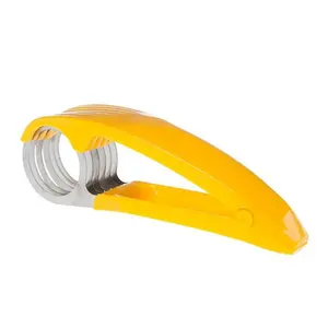 Kitchen creative accessories fruit cutter stainless steel blade banana cutter banana slicer