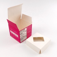 Boîtes d'emballage en papier carrées personnalisées pour boulangerie, mini-gâteau, bonbons, macaron, biscuit, boîte pliante simple