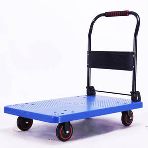 60*90 लोड हो रहा है 300 kg प्लास्टिक बिक्री के लिए मंच उपकरण ट्राली तह गाड़ी - Product Image 5