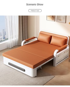 Novità 2025: Divano Letto Pieghevole Multifunzione in Pelle, Stile Moderno, per Casa <span class=keywords><strong>e</strong></span> Hotel - Product Image 6