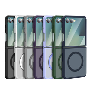 Nouvel étui pour Samsung Z Flip7, étui pliable magnétique effet peau, coque de protection pour téléphone Z Flip6 - Product Image 3
