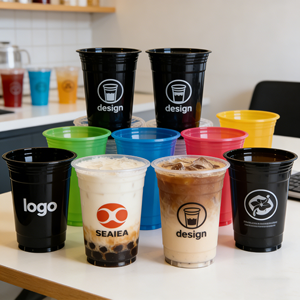 Vasos Biodegradables de PLA y PP Ecológicos de 1oz, 2oz, 9oz, 10oz, 12oz, 14oz, 16oz, 20oz, 24oz y 32oz para Té de Burbujas y <span class=keywords><strong>Matcha</strong></span> - Product Image 1