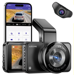 Azdome XM m17pro 3K ống kính kép xe Dash máy ảnh hộp đen với GPS ADAS BT tầm nhìn ban đêm cho lái xe Quay video trong màu đen - Product Image 1