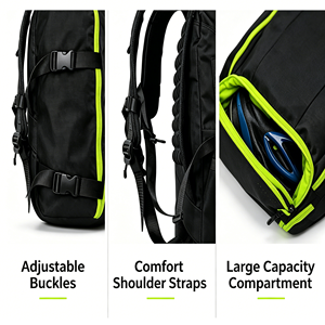 Mochila de patinaje en línea de velocidad de viaje personalizada impermeable <span class=keywords><strong>bolsa</strong></span> de patín de <span class=keywords><strong>hielo</strong></span> de hockey deportivo para niños y adultos - Product Image 3