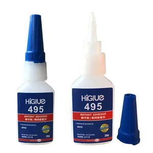 HiGlue 495 Super Cola CA Cianoacrilato para madeira, couro, metal, ABS, PVC e papel