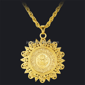 <span class=keywords><strong>Collana</strong></span> lunga in oro da <span class=keywords><strong>60</strong></span> <span class=keywords><strong>cm</strong></span> con pendente di Design arabo del medio oriente - Product Image 4