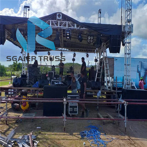 Trung Quốc Nhà Máy Giá 300x300 mét 400x400 mét nhôm kết thúc dòng <span class=keywords><strong>truss</strong></span> sử dụng nhôm Spigot giàn hiển thị chiếu sáng giàn để bán - Product Image 5