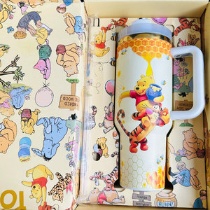 wholesale bulk branded cartoon 40oz tumbler with handle stainless steel thermal cup reusable nice water bottle <b>for</b> girls - Product Image 6