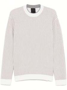 สเวตเตอร์ถักสำหรับผู้ชายสเวตเตอร์ถักนิตติ้งคอกลมผ้าแคชเมียร์สีน้ำตาลเทา - Product Image 4