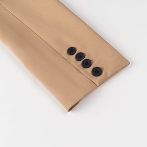 سترة نسائية كاجوال أنيقة بأكمام طويلة وياقة مسننة بلون واحد بثلاثة ألوان - Product Image 6