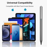 Lápiz Táctil Capacitivo Universal con Puerto de Carga Oculto Tipo C para Tabletas Android, Windows e iOS