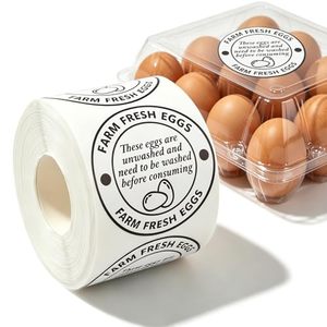 Étiquettes autocollantes recyclables de 2 pouces pour cartons d'œufs frais de ferme, pour l'emballage des œufs de poule et de caille à gratter - Product Image 3