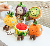 Peluche créative Fruit Table Série Écologique, Poupée pour machine à griffes, Dragon Fraise, Jouet de sommeil, Cadeau pour couple, Coton PP