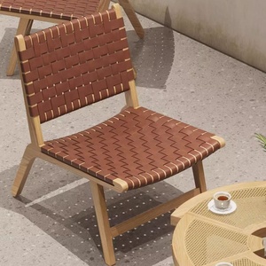 Sedia fatta a mano in legno massello in Rattan e piccola tavola rotonda per <span class=keywords><strong>il</strong></span> tempo libero sala da pranzo bar negozio di dolci mobili da <span class=keywords><strong>ristorante</strong></span> - Product Image 4