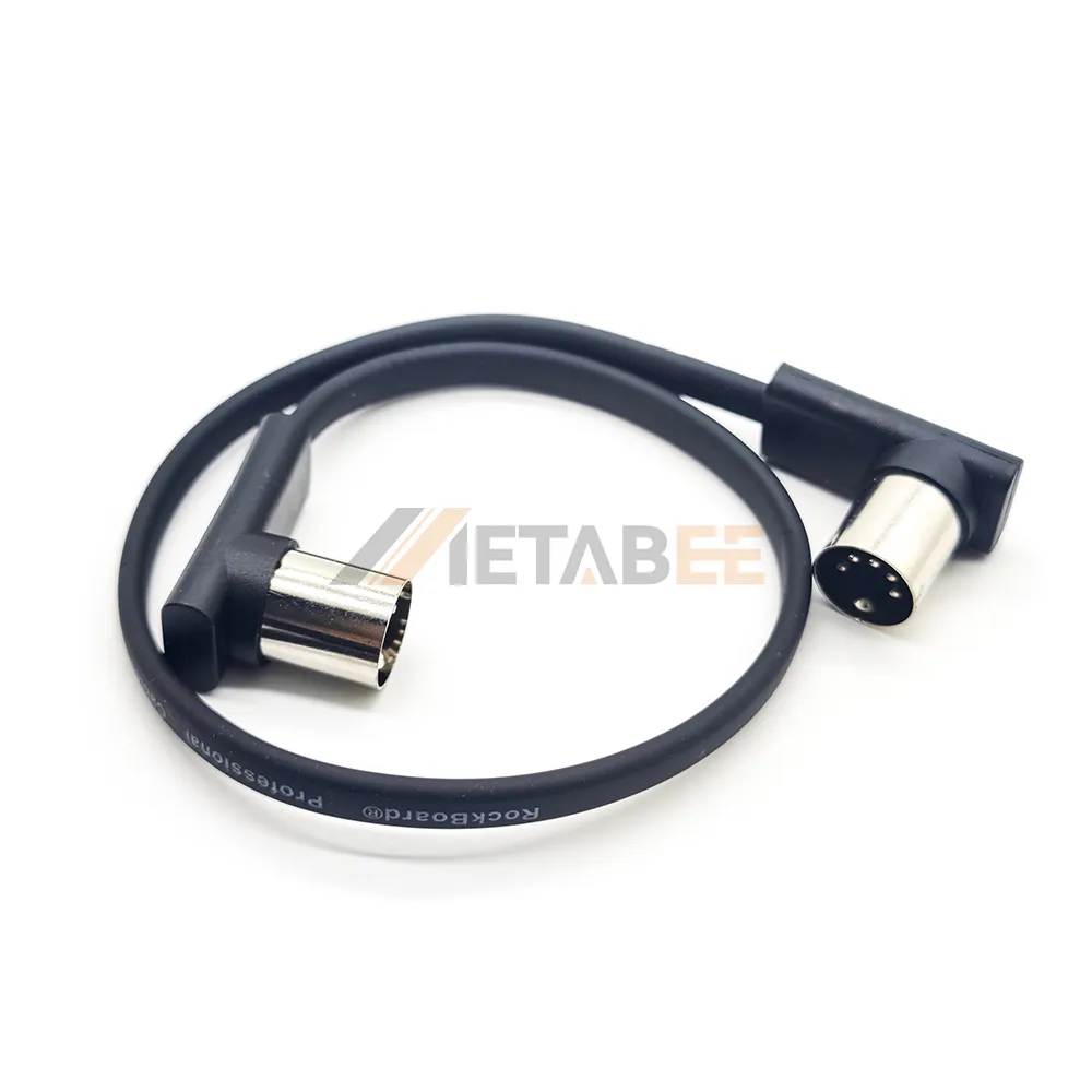 MIDI 5 Pin To Flat Patch Cable MIDI Cable 5-Pin Din With 30cm Cable