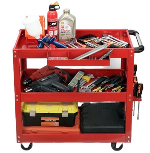 Cheap Workshop garage metal tool cabinet/tool trolley/ tool cart with handle and wheels