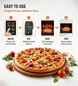 Robot distributeur de pizzas IPLAYSMART Auto Express Cartoon avec <span class=keywords><strong>four</strong></span> infrarouge, machine <span class=keywords><strong>à</strong></span> pizzas intelligente, distributeur automatique de pizzas - Product Image 4