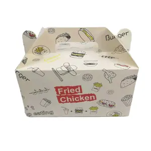 フライドチキン包装箱卸売カスタムロゴホワイト食品グレード