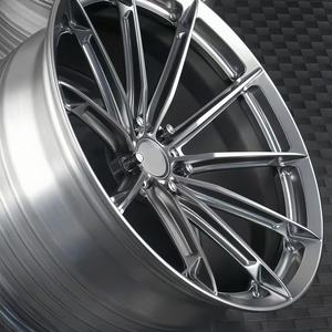 Nuevas Llantas de Aleación de Aluminio Forjadas Monobloque de Una Pieza 5x112/114.3/120 Diseño Cóncavo Negro Semibrillante para Mercedes Audi - Product Image 1