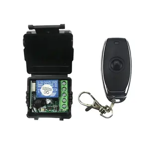 DC12V 1 Kanäle 1 Tasten Lerncode Universal Garagentor Wireless Remote Control Switch Kit