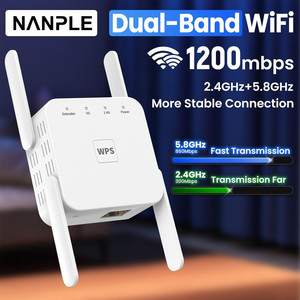 Repetidor WiFi de 5 GHz, Extensor Inalámbrico de 1200 Mbps, Amplificador Wi-Fi 5, 802.11 AX, Amplificador de Señal de Largo Alcance, Repetidor WiFi de 2.4G - Product Image 1