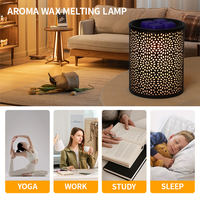 Nouveau électrique métal aromathérapie lampe parfum lampe huile essentielle cire fondre brûleur lavande parfumé maison cire plus chaud diffuseur d'huile