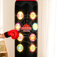 HopeRock Boxsack für Kinder, Boxset mit Punktezählung, Licht, Musik, 4 Spielmodi, mit Handschuhen, Geburtstagsgeschenke Spielzeug