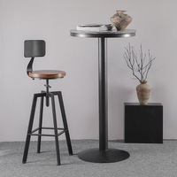 Tabouret de bar de style industriel nordique de luxe avec structure en fer, accoudoirs fixes, hauteur de comptoir réglable pour usage commercial et domestique