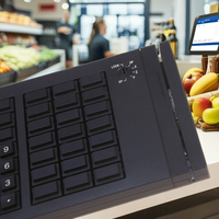 Teclado POS KB66 Totalmente Programable con Lector de Tarjetas Magnéticas para Sistema POS, Precio Directo de Fábrica, Venta al por Mayor