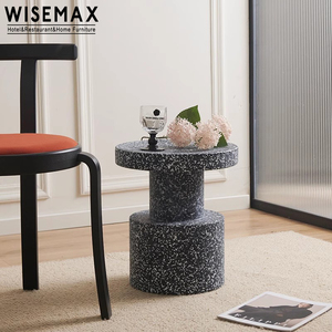 MEUBLES WISEMAX Prix <span class=keywords><strong>moins</strong></span> <span class=keywords><strong>cher</strong></span> meubles d'intérieur petit rond en plastique léger ménage canapé côté thé table basse pour café - Product Image 2