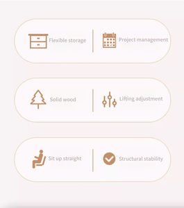 Set furnitur anak, tinggi dapat disesuaikan, meja dan kursi, harga murah, Set meja sekolah dan kursi - Product Image 6