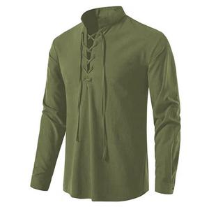 Nueva <span class=keywords><strong>Ropa</strong></span> Medieval, Disfraces de Cosplay Renacentista, Camisas Vikingas Piratas, Blusa Casual con Cordones, Atuendo Elegante para <span class=keywords><strong>Hombre</strong></span>, Disfraz de Halloween - Product Image 3