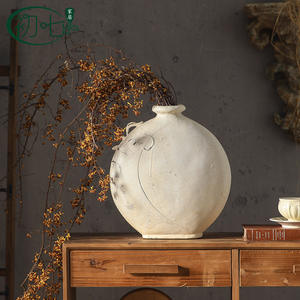 Vase en terre cuite de style français Yan Yujia, 8-16 pouces, vintage, avec ange sculpté, blanc, décoration de table pour l'intérieur de la maison - Product Image 4