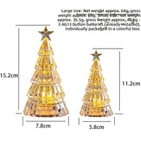 Handgefertigter LED-Kristall-Weihnachtsbaum Nachtlicht Heimdekoration Umweltfreundlich Langlebig für Innenbereich