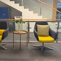 Fauteuil de bureau moderne, mobilier de salle d'attente, chaise de réception visiteurs, fauteuil de loisirs pivotant en tissu