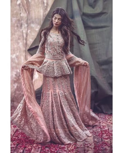 ATIYA LIBAS Exclusivo estilo indio/paquistaní Top Lehenga Choli vestido para boda Material de acetato pesado Zardozi - Product Image 6