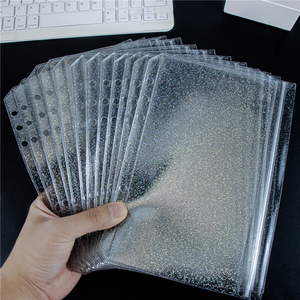 A5 A6 A7 <strong>Binder</strong> Pocket Flat Sealing Double Pockets <strong>Cash</strong> <strong>Stuffing</strong> Envelopes Clear Glitter PVC Zip Pouch for 6 Ring <strong>Binder</strong> Planner - Product Image 4