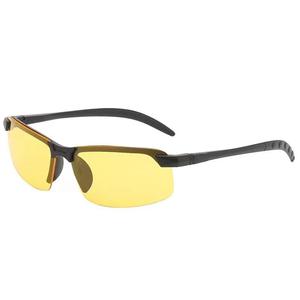 Lunettes de soleil de sport pour hommes à double usage, monture jaune, verres PC anti-UV, protection UV380, pour la conduite en extérieur et la pêche - Product Image 1