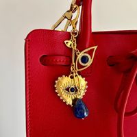 JS 2026 Nieuwe Amerikaanse Europese Stijl Tas Accessoires Haakwerk Bloem Aardbei Vis Hart Boze Oog Sleutelhanger Charms DIY