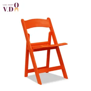 थोक कैम्पिंग फोल्डिंग कुर्सियाँ पोर्टेबल नारंगी राल आउटडोर सफेद कुर्सी