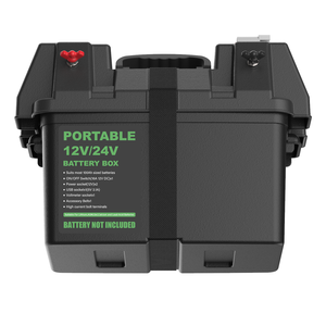 Водонепроницаемые аккумуляторные боксы для свинцово-кислотных аккумуляторов 12В с защитой от перегрузки 30А 3кВт, долговечные, черные, из полипропилена - модель LV PB001A - Product Image 5