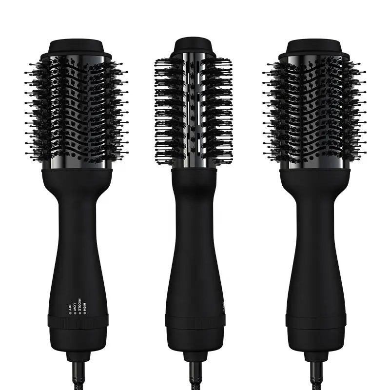 Ulelay Dropship Multi functional 3 in 1 One Step Hair Straightener and Curler Comb with 3 Heat Settings Hot Air Brush Dryer