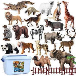 Simulación Animal modelo juguete conjunto elefante León Tigre vaca pollo granja aves dinosaurio escena figuritas niños juguetes educativos - Product Image 1