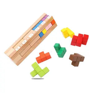 Деревянные блоки головоломки игрушки обучение японской мозговой башни