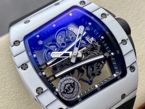 Reloj Mecánico Luminoso de Lujo y Súper Calidad, Resistente al Agua, Movimiento APS Factory RMUL2, RM061 NTPT, Esqueleto de Carbono Blanco - Product Image 2